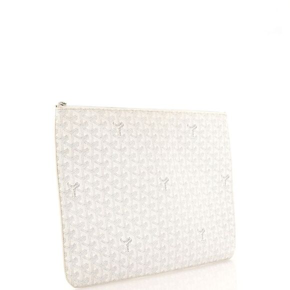 Goyard Senat Zip Pouch Coated Canvas GM White - Picture 2 of 7